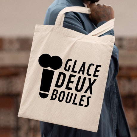 Tote bag Glace deux boules Beige