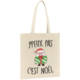 Tote bag J'peux pas c'est Noël 