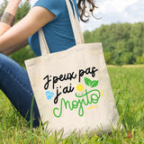 Tote bag J'peux pas j'ai mojito Beige