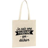 Tote bag Marraine qui déchire 