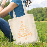 Tote bag Merry Christmas Beige