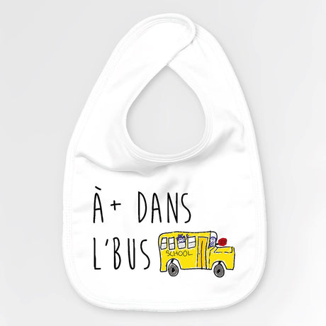 Bavoir Bébé À plus dans l'bus Blanc