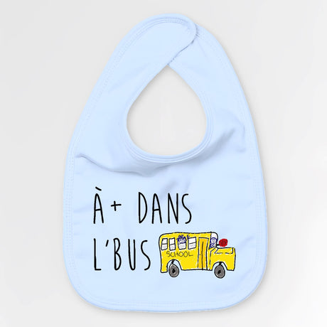 Bavoir Bébé À plus dans l'bus Bleu