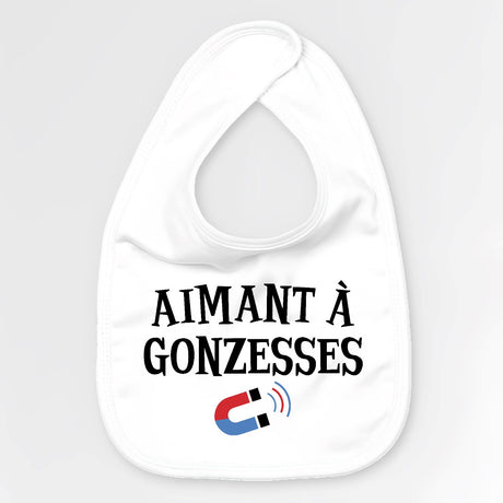 Bavoir Bébé Aimant à gonzesses Blanc