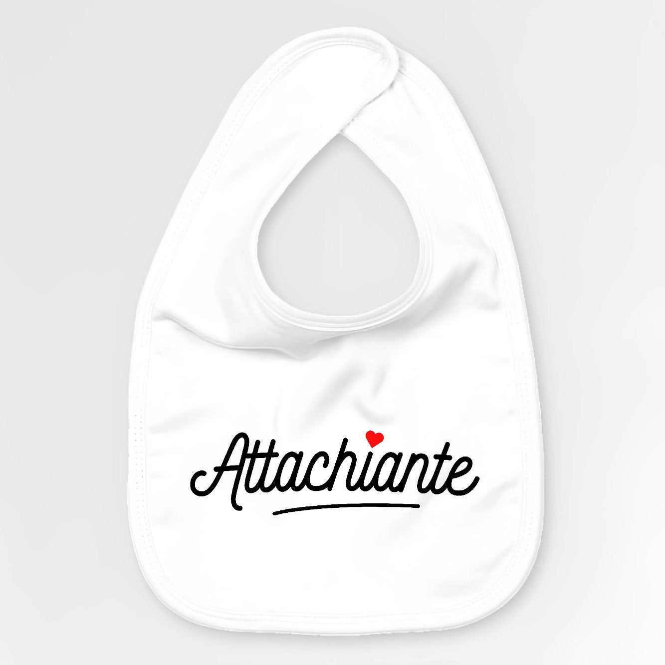 Bavoir Bébé Attachiante Blanc