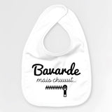 Bavoir Bébé Bavarde mais chut Blanc