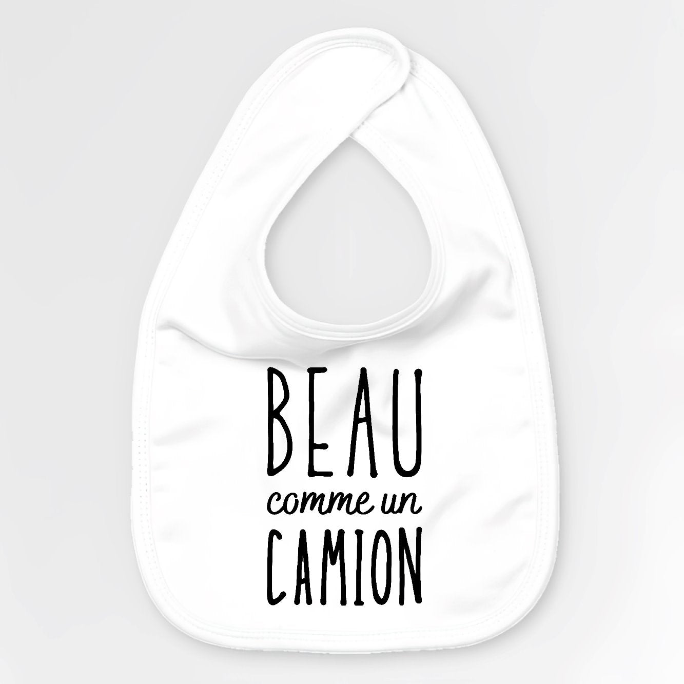 Bavoir Bébé Beau comme un camion Blanc