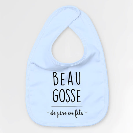 Bavoir Bébé Beau gosse de père en fils Bleu