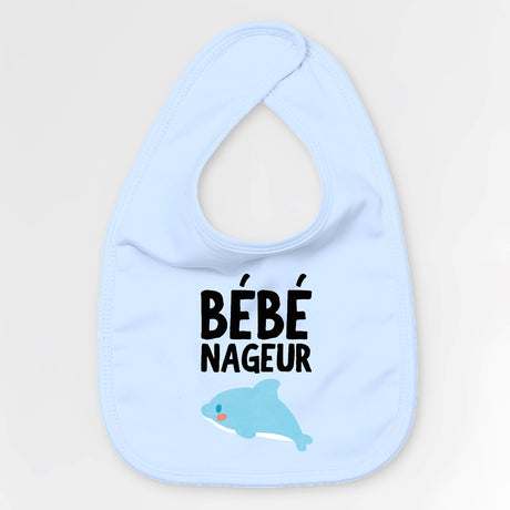 Bavoir Bébé Bébé nageur Bleu