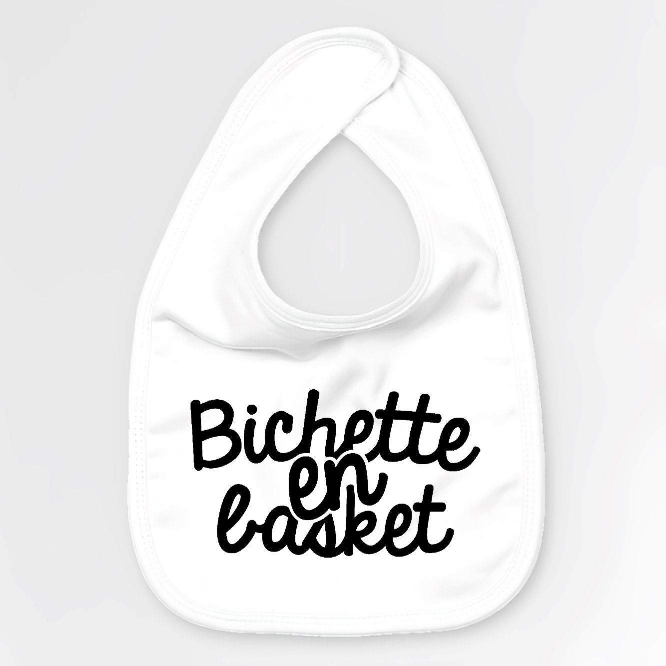 Bavoir Bébé Bichette en basket Blanc