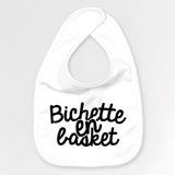 Bavoir Bébé Bichette en basket Blanc