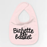 Bavoir Bébé Bichette en basket Rose