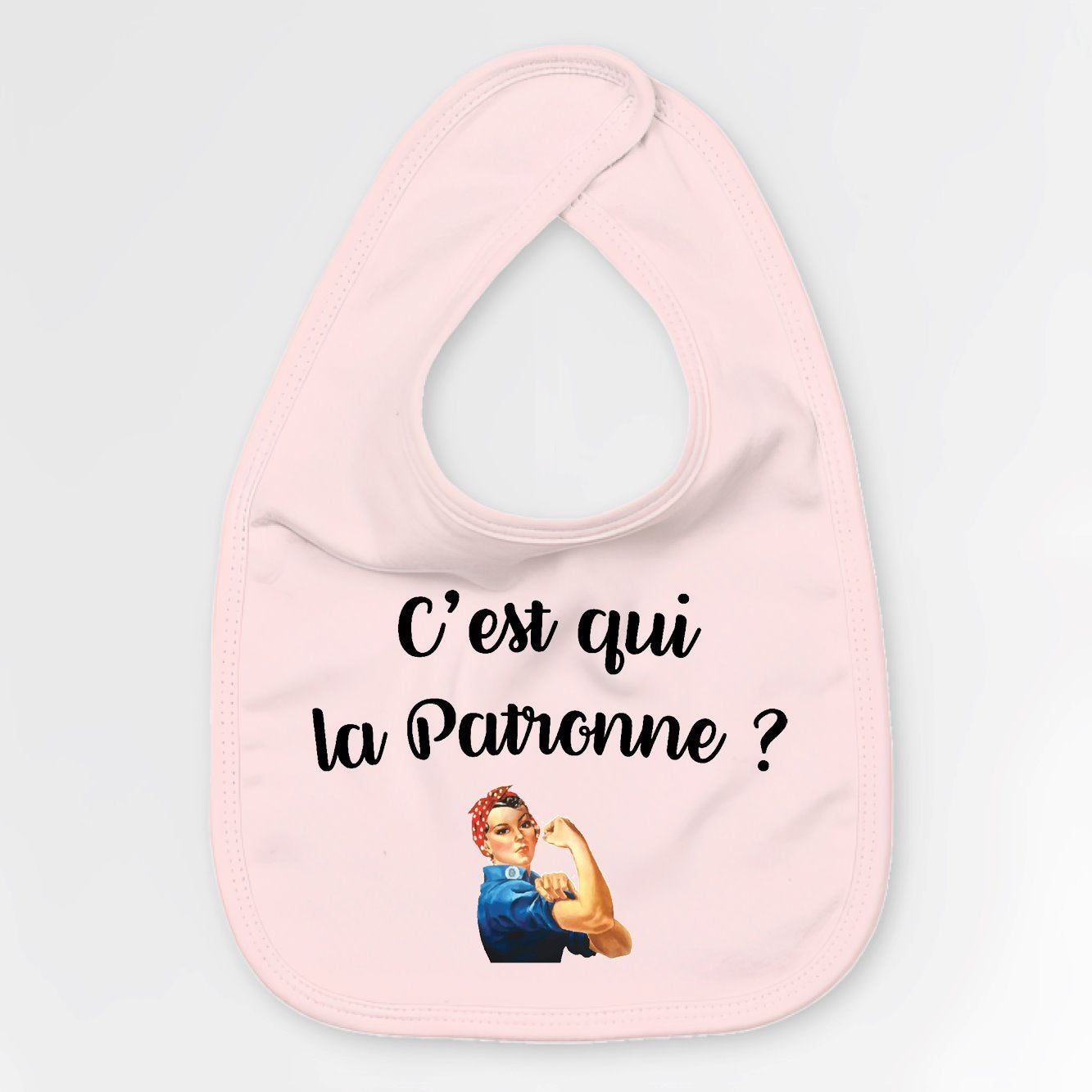 Bavoir Bébé C'est qui la patronne Rose