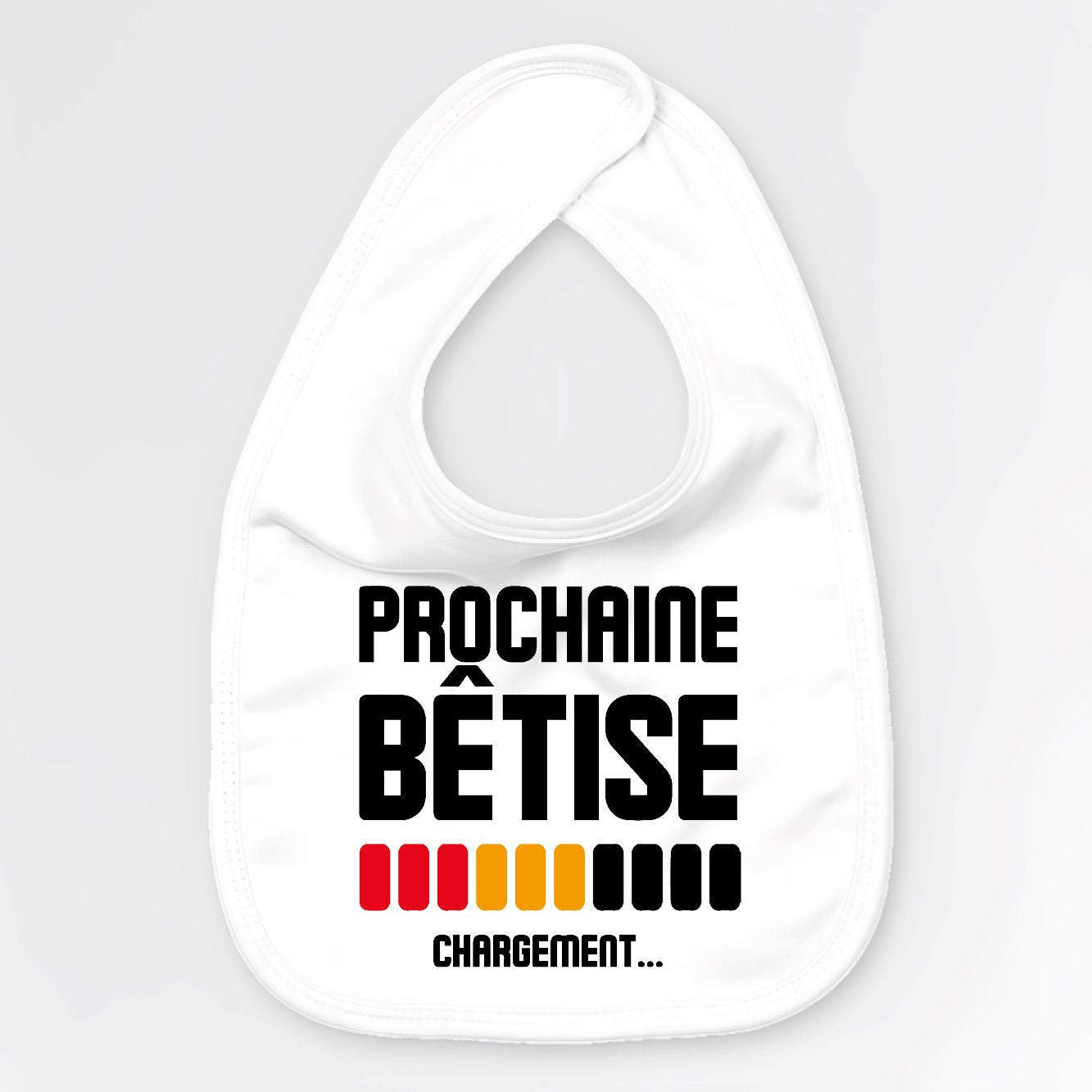 Bavoir Bébé Chargement prochaine bêtise Blanc