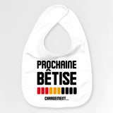 Bavoir Bébé Chargement prochaine bêtise Blanc