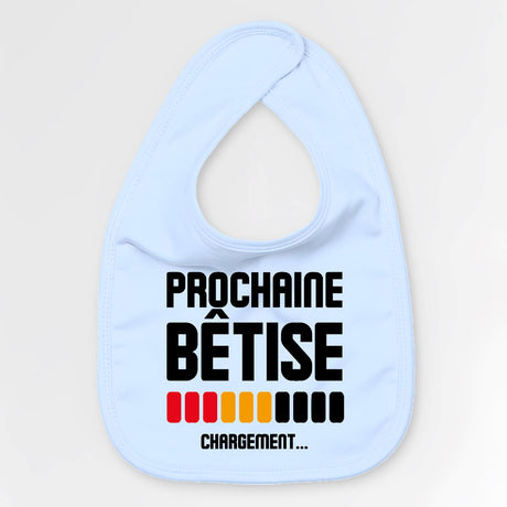 Bavoir Bébé Chargement prochaine bêtise Bleu