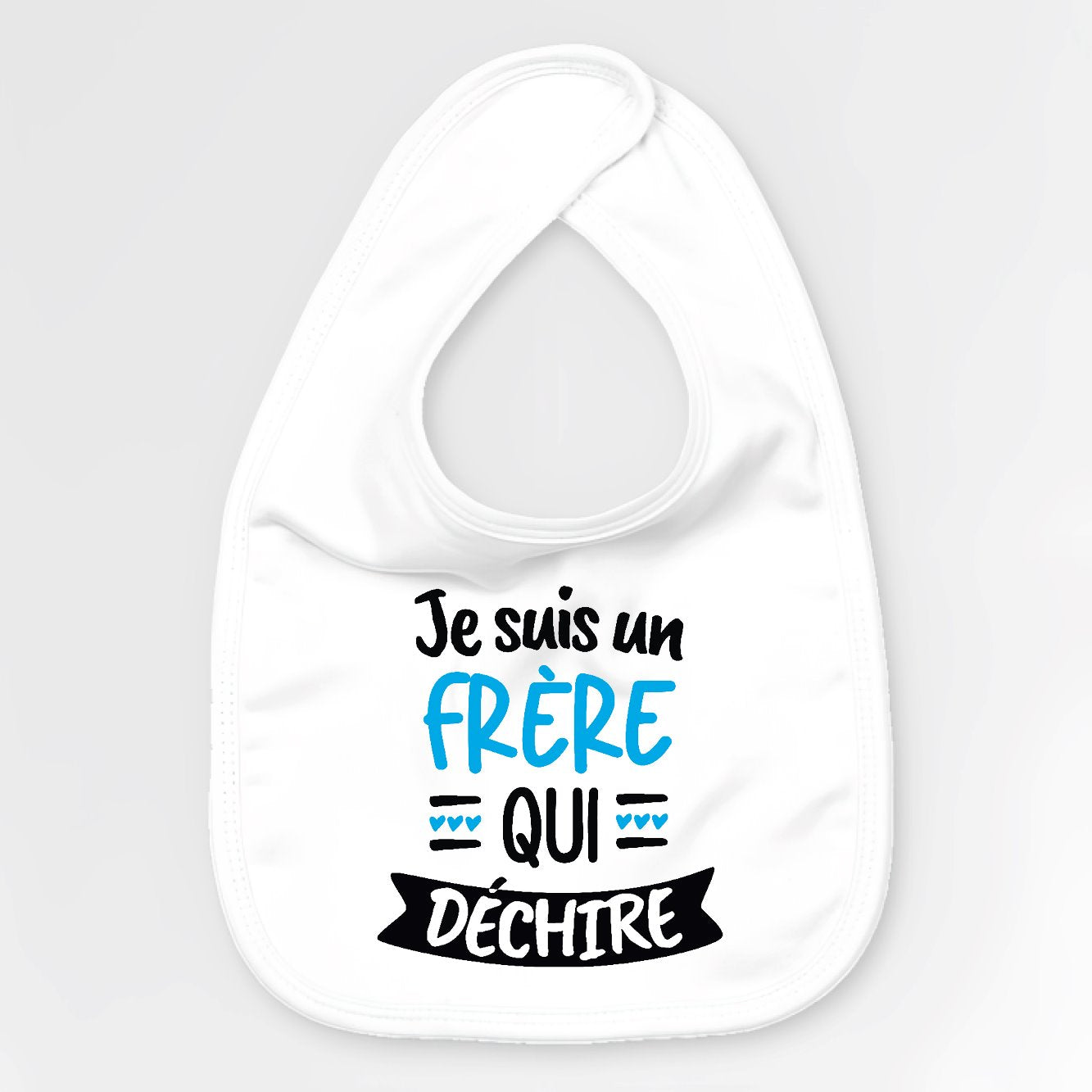 Bavoir Bébé Frère qui déchire Blanc