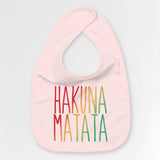 Bavoir Bébé Hakuna Matata Rose