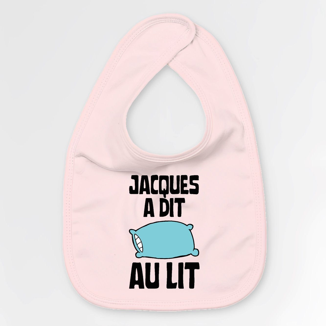 Bavoir Bébé Jacques a dit au lit Rose