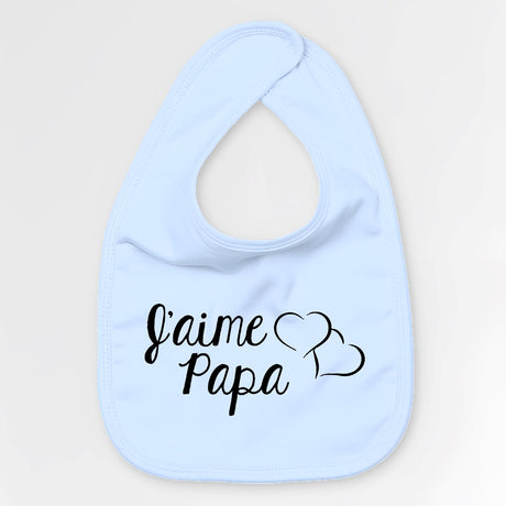 Bavoir Bébé J'aime papa Bleu