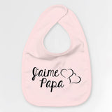 Bavoir Bébé J'aime papa Rose