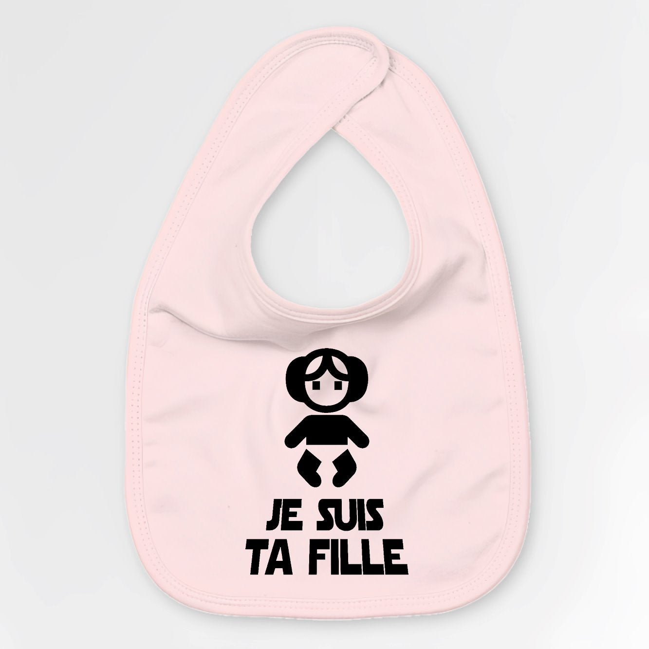 Bavoir Bébé Je suis ta fille Rose