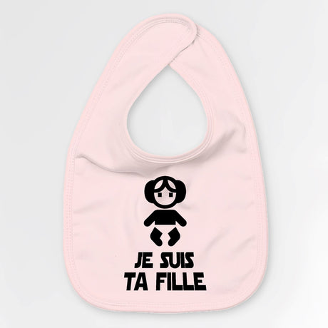 Bavoir Bébé Je suis ta fille Rose