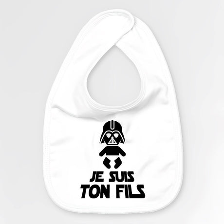 Bavoir Bébé Je suis ton fils Blanc