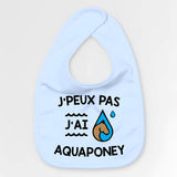 Bavoir Bébé J'peux pas j'ai aquaponey Bleu