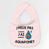 Bavoir Bébé J'peux pas j'ai aquaponey Rose