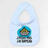 Bavoir Bébé J'peux pas j'ai bateau Bleu