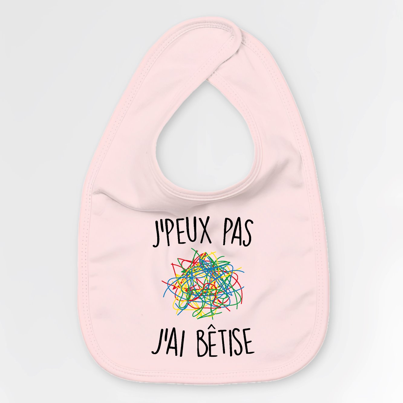 Bavoir Bébé J'peux pas j'ai bêtise Rose