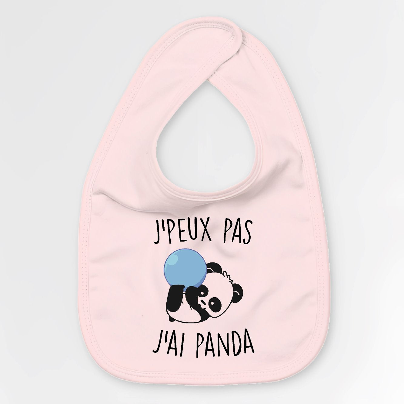 Bavoir Bébé J'peux pas j'ai panda Rose