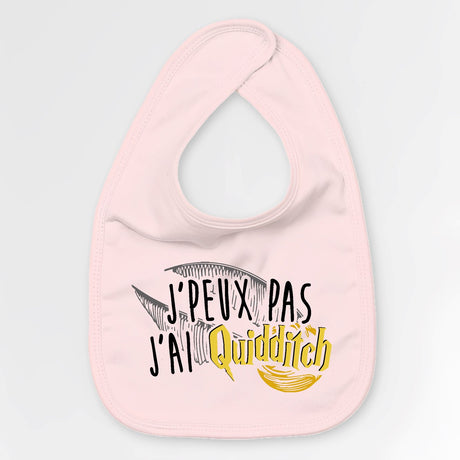 Bavoir Bébé J'peux pas j'ai Quidditch Rose