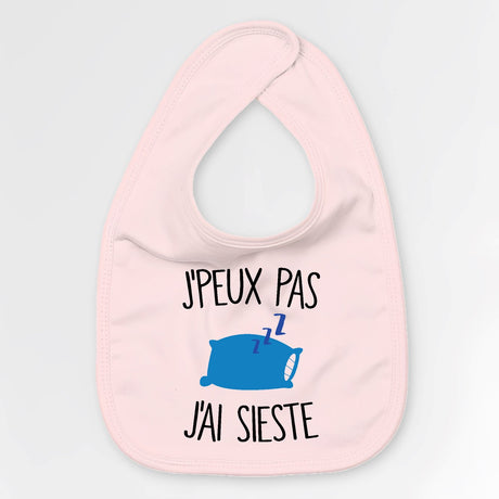 Bavoir Bébé J'peux pas j'ai sieste Rose