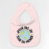 Bavoir Bébé J'peux pas j'ai tour du monde Rose