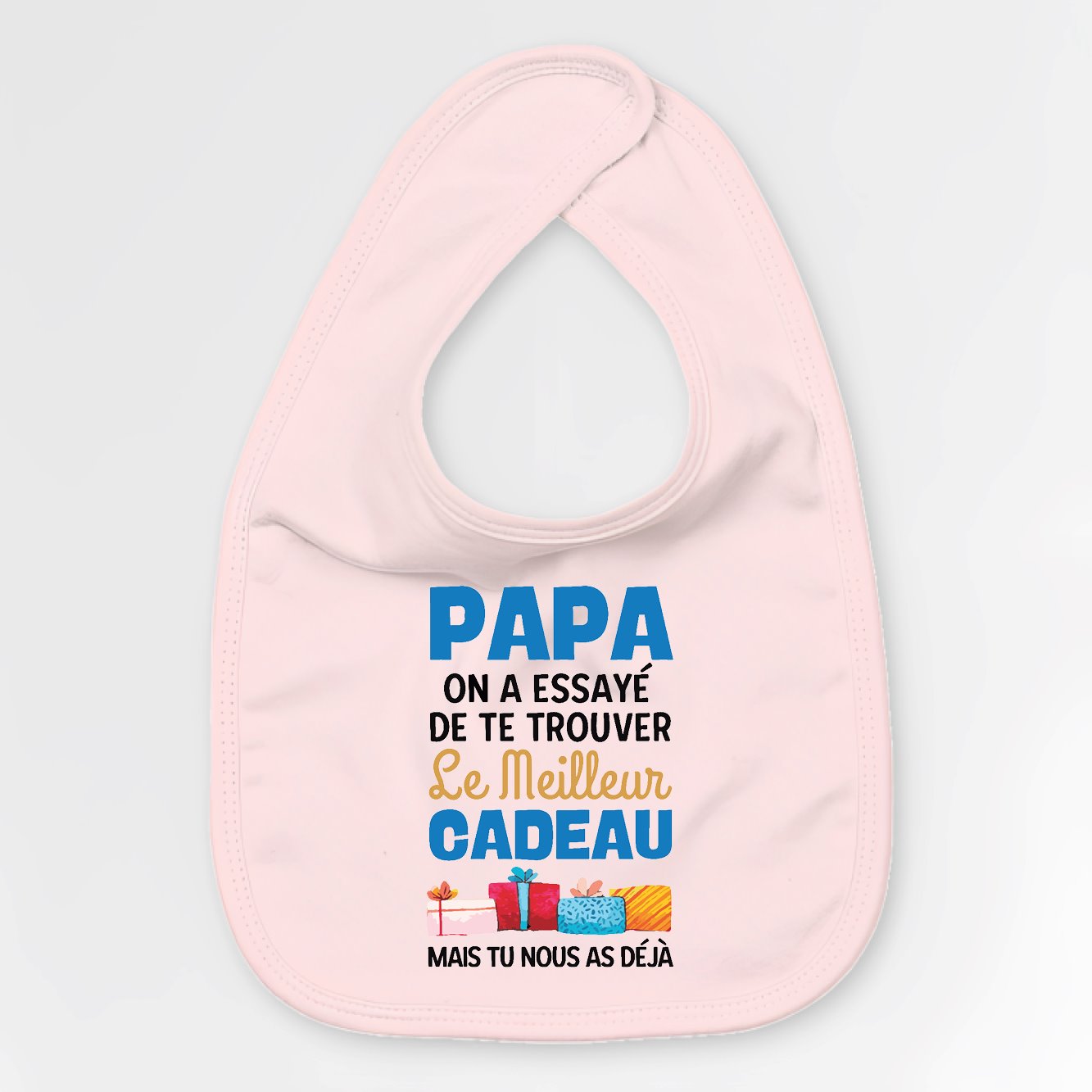 Bavoir Bébé Le meilleur cadeau pour papa Rose