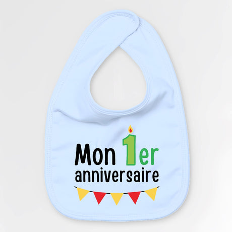 Bavoir Bébé Mon premier anniversaire Bleu