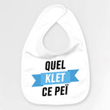 Bavoir Bébé Quel klet ce peï Blanc