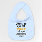 Bavoir Bébé Qu'est-ce qui est jaune Jonathan Bleu