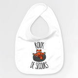 Bavoir Bébé Roux de secours Blanc