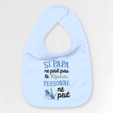 Bavoir Bébé Si papa ne peut pas pas le réparer Bleu