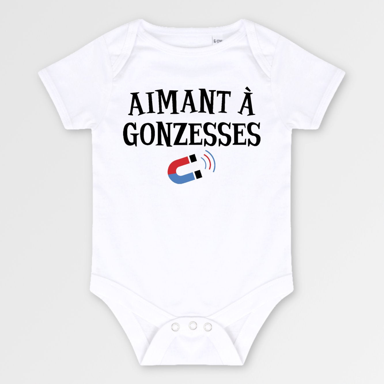 Body Bébé Aimant à gonzesses Blanc