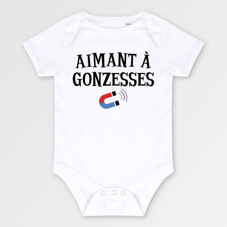 Body Bébé Aimant à gonzesses Blanc