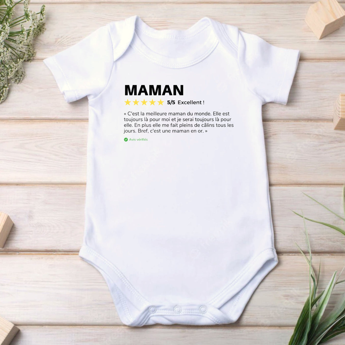 Body Bébé Avis client Maman Blanc