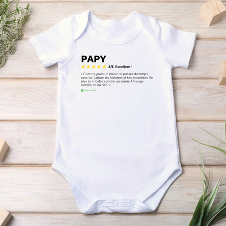 Body Bébé Avis client Papy Blanc