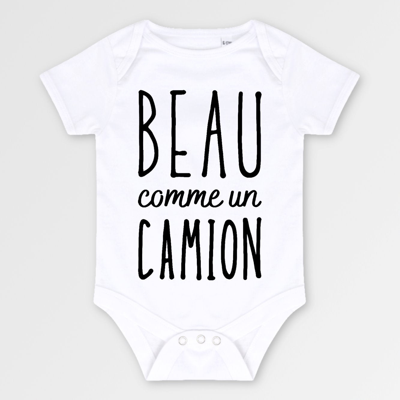 Body Bébé Beau comme un camion Blanc