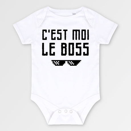 Body Bébé C'est moi le boss Blanc