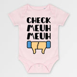 Body Bébé Check meuh meuh Rose