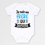 Body Bébé Frère qui déchire Blanc